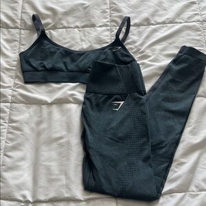 Gymshark Vital Sculpt Set - Gray Sports Bra and Leggings